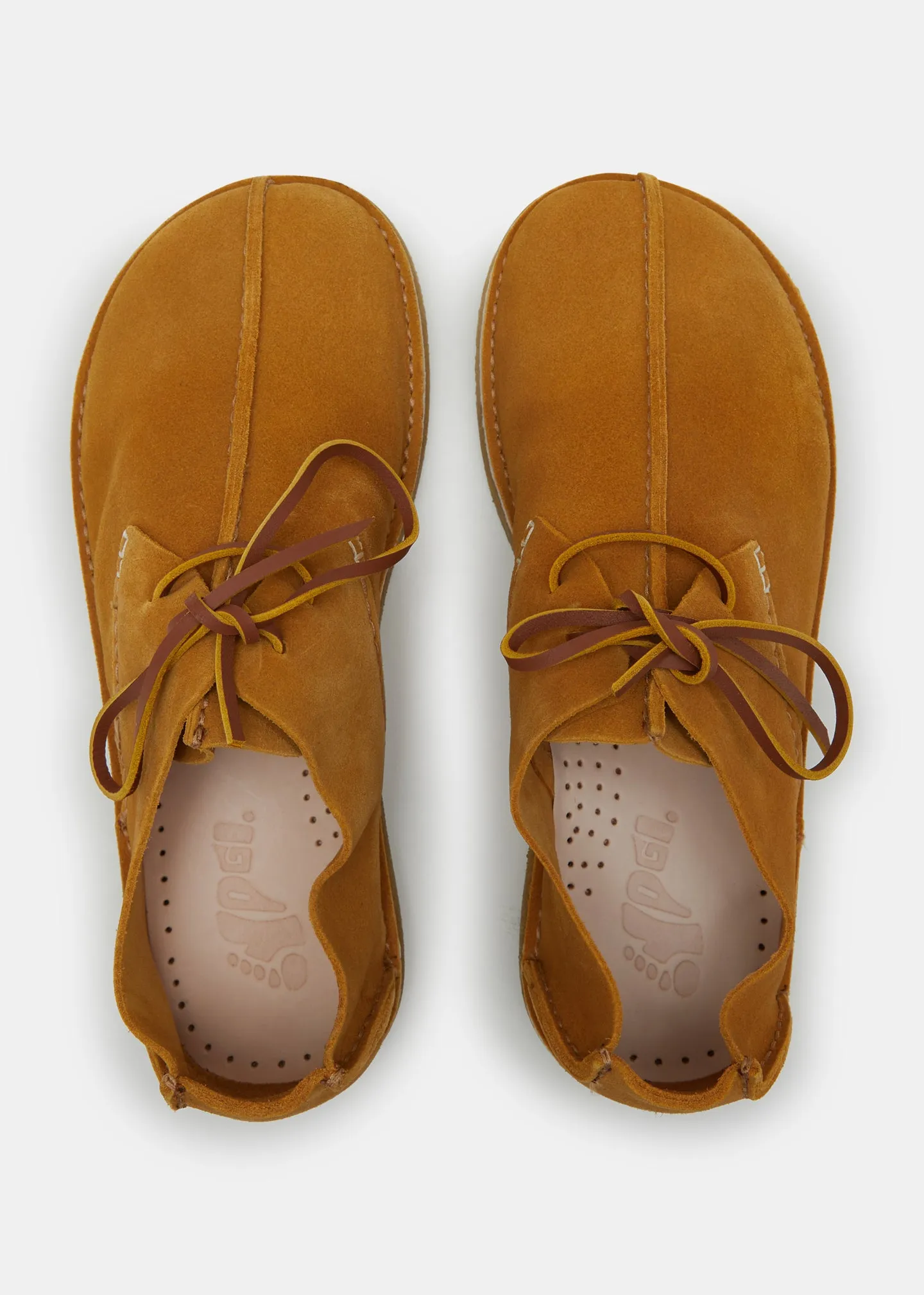 Caden Centre Seam Suede Shoe on Crepe - Turmeric sold by Yogi Footwear product image thumbnail 3