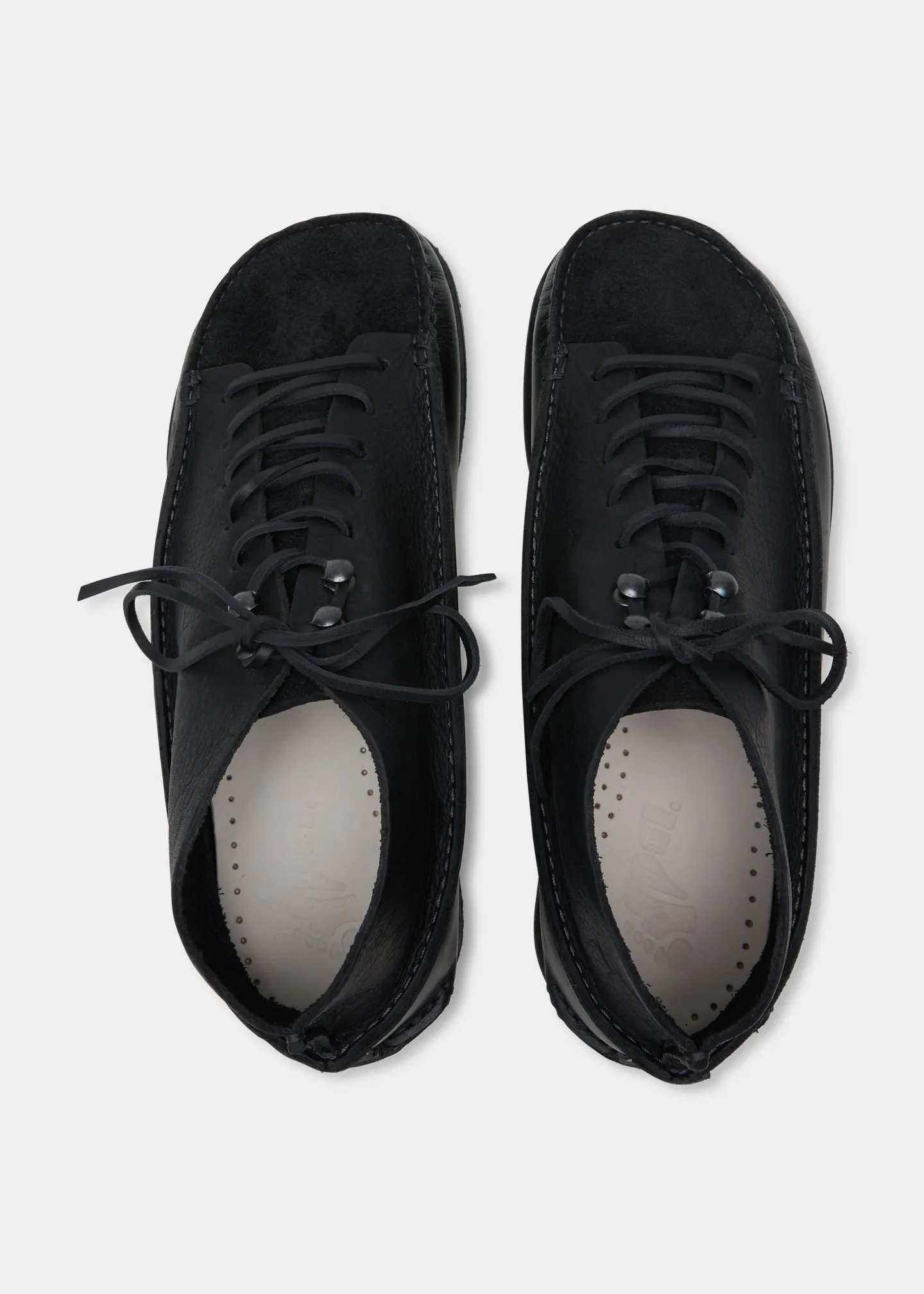 Fairfield Reverse Tumbled Leather Lace Hooks Boot On Crepe - Black sold by Yogi Footwear product image thumbnail 3