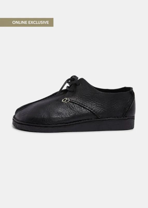 Caden Centre Seam Leather Shoe - Black Mono sold by Yogi Footwear