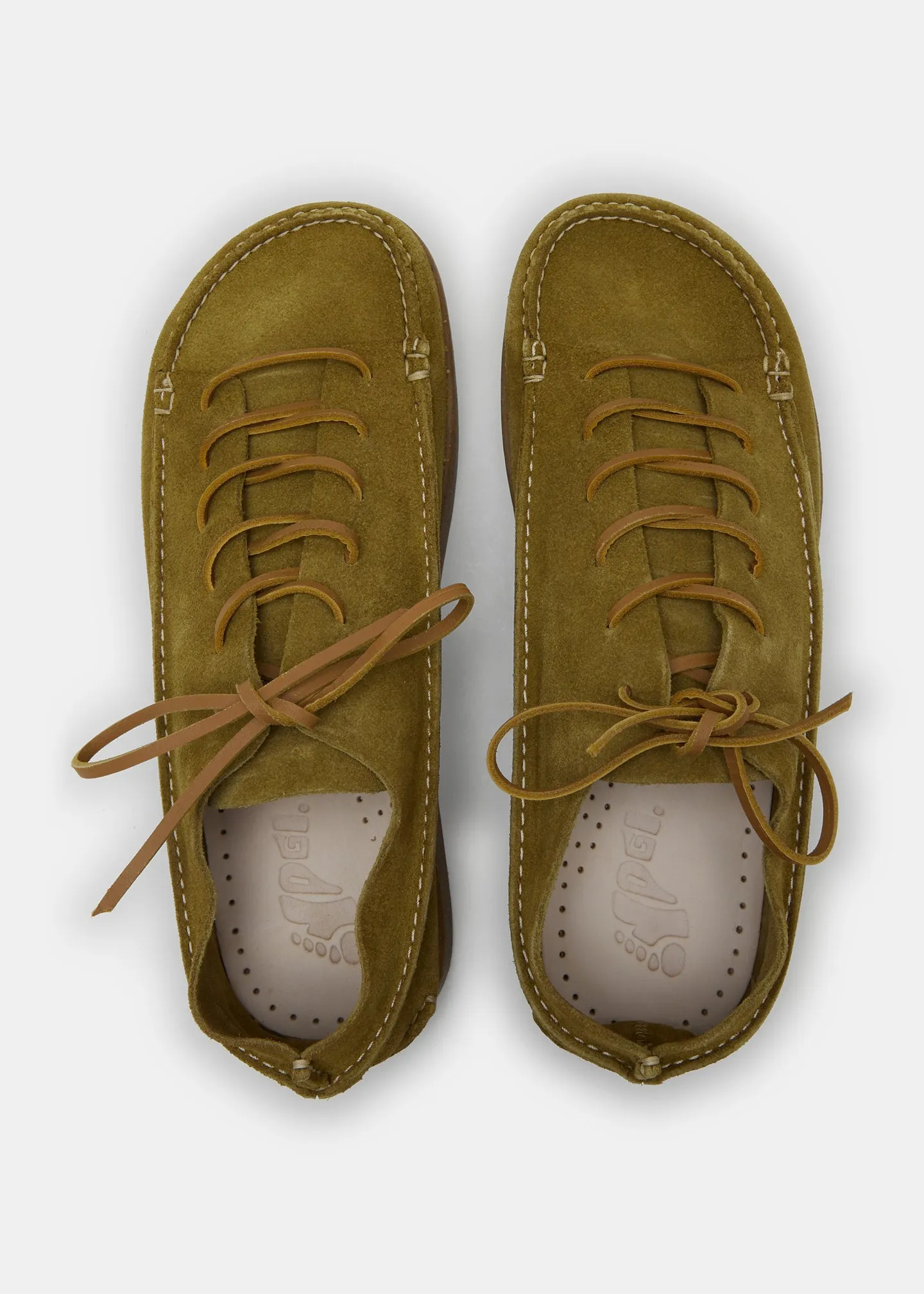 Finn Suede Lace Up Shoe On Negative Heel - Moss sold by Yogi Footwear product image thumbnail 3
