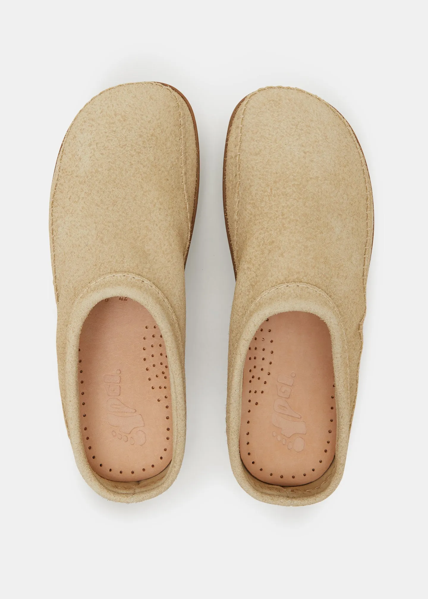 Floyd II Suede Mule On Negative Heel - Hairy Sand sold by Yogi Footwear product image thumbnail 3