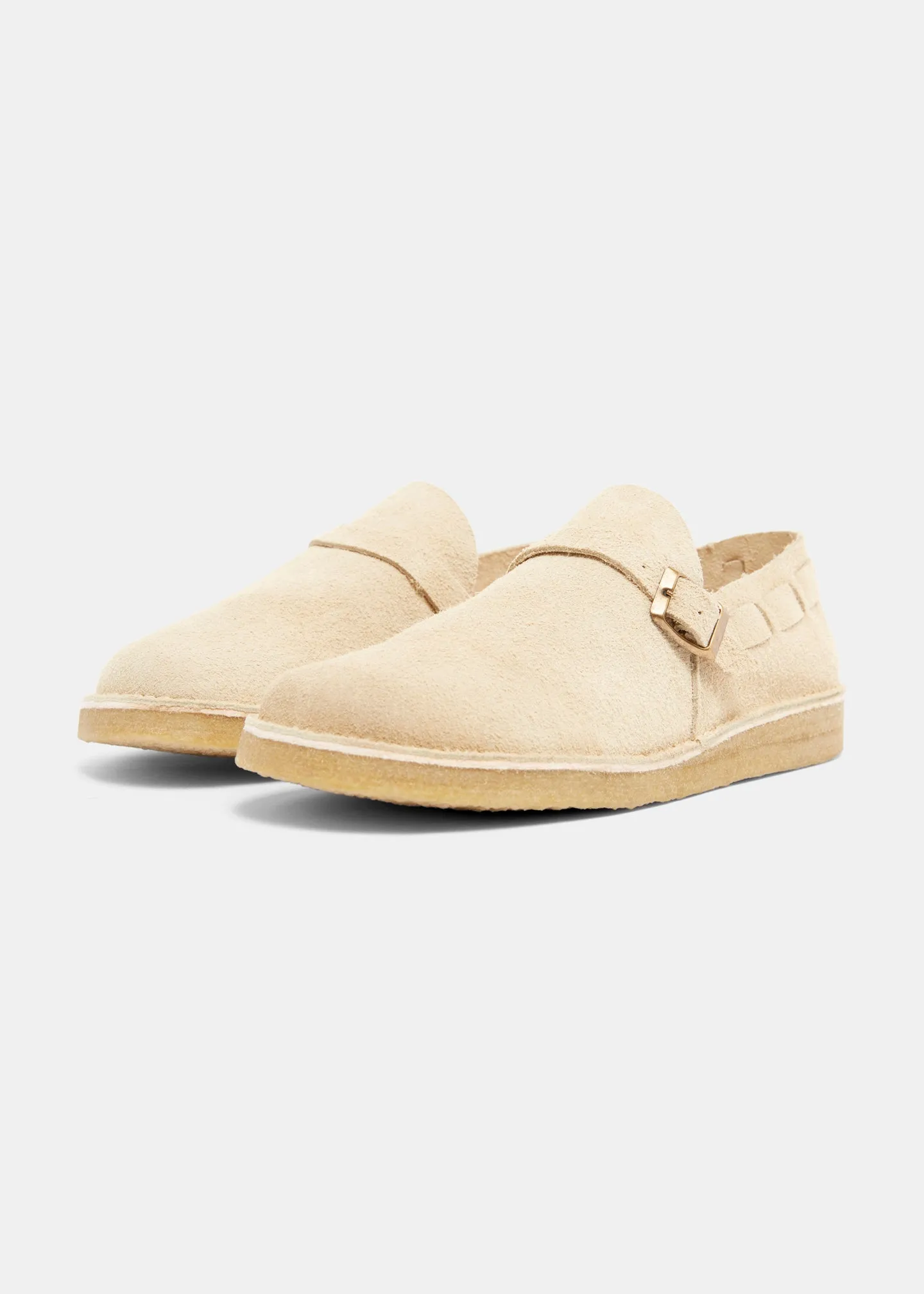 Corso Suede Buckle Monk Shoe On Crepe - Hairy Sand sold by Yogi Footwear product image thumbnail 2