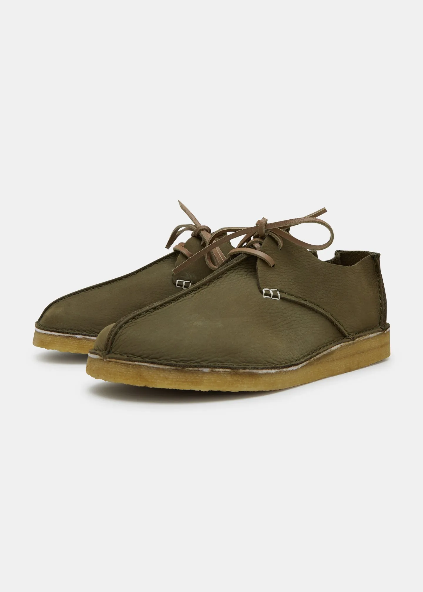 Caden Centre Seam Nubuck Shoe on Crepe - Olive sold by Yogi Footwear product image thumbnail 2