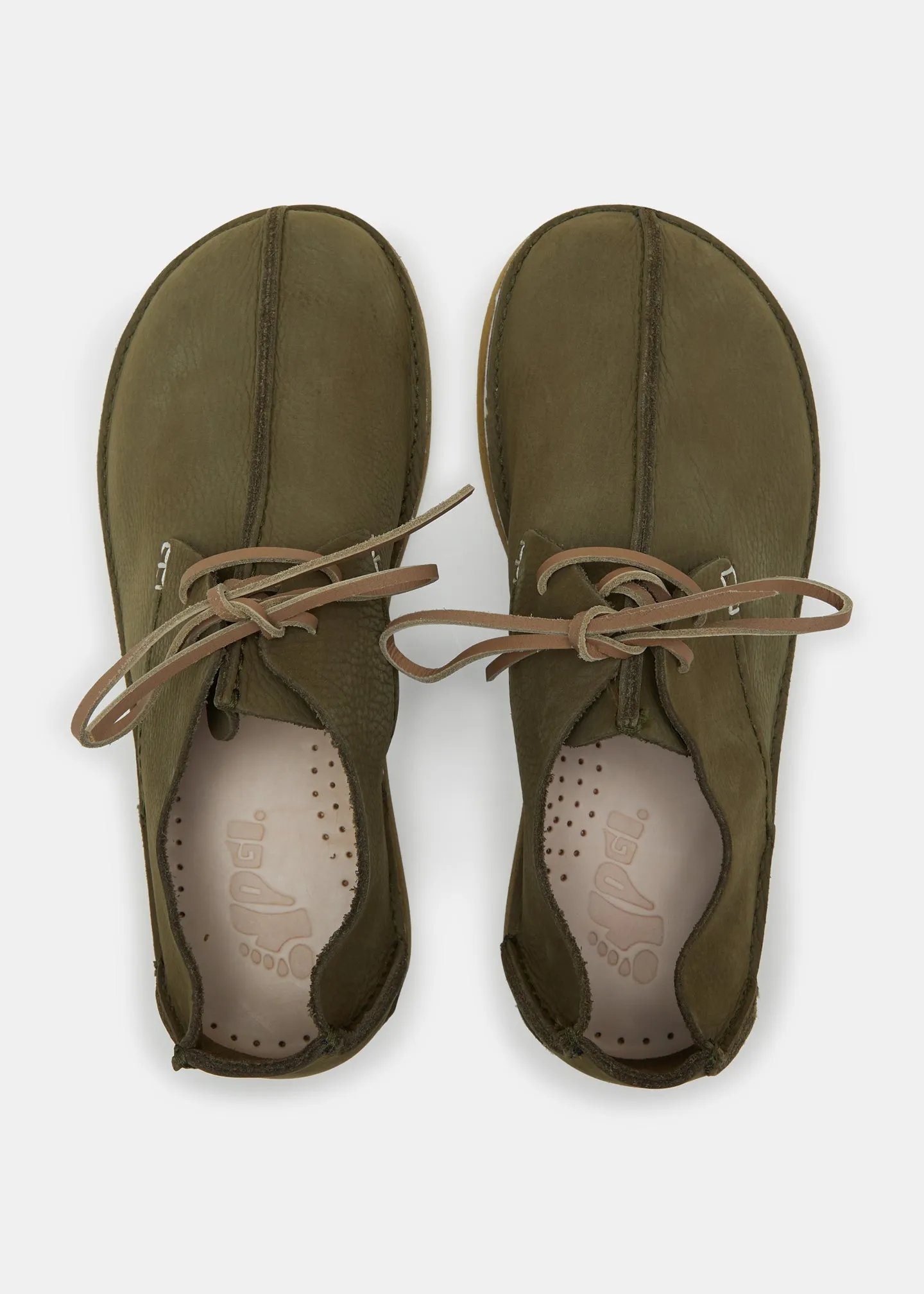 Caden Centre Seam Nubuck Shoe on Crepe - Olive sold by Yogi Footwear product image thumbnail 3