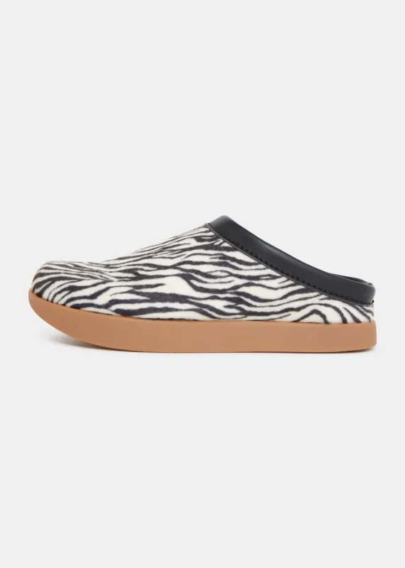 Floyd Animal Print Women's Mule On Negative Heel - Zebra sold by Yogi Footwear