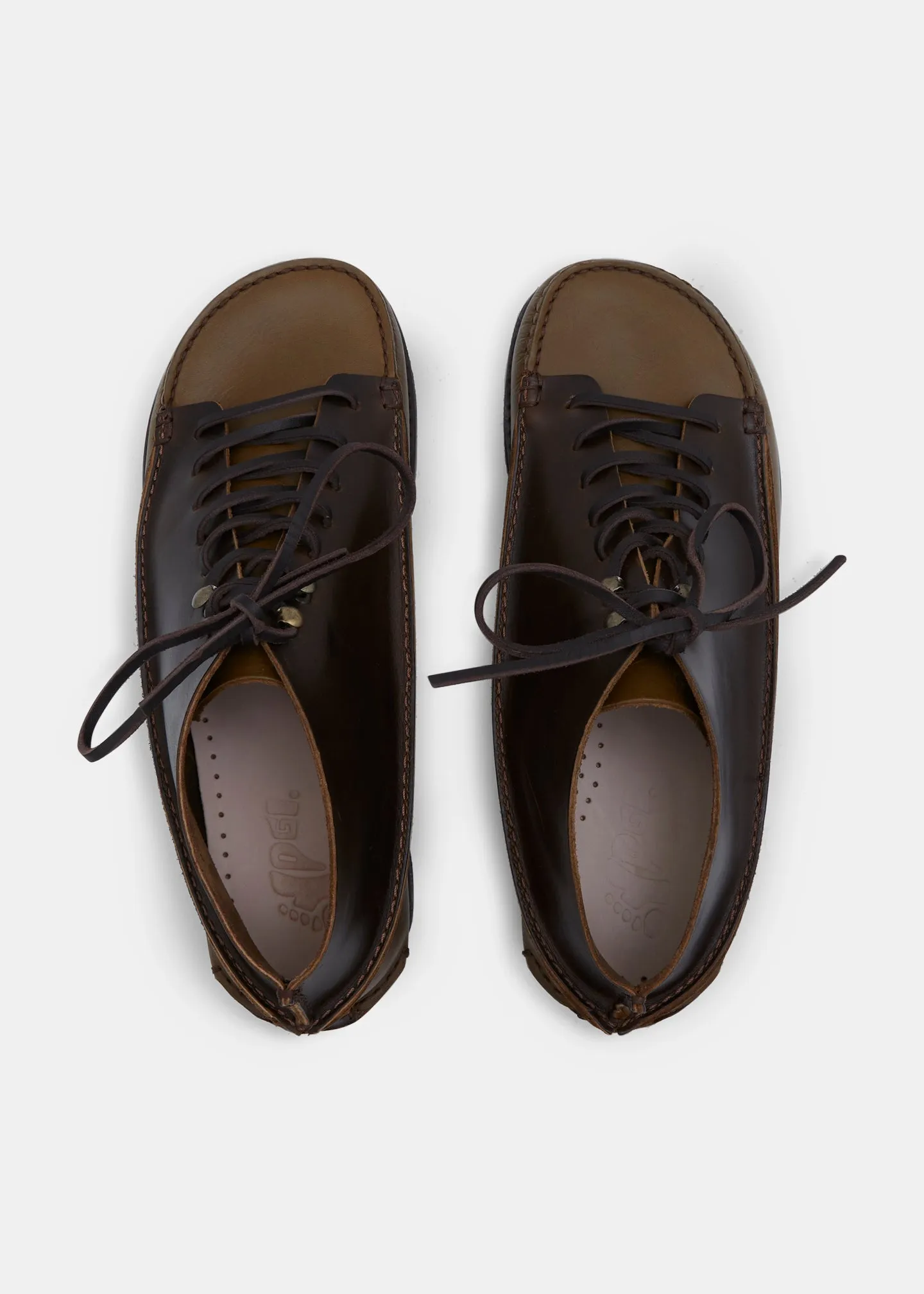 Fairfield Reverse Tumbled Leather Lace Hooks Boot On Crepe - Olive sold by Yogi Footwear product image thumbnail 3