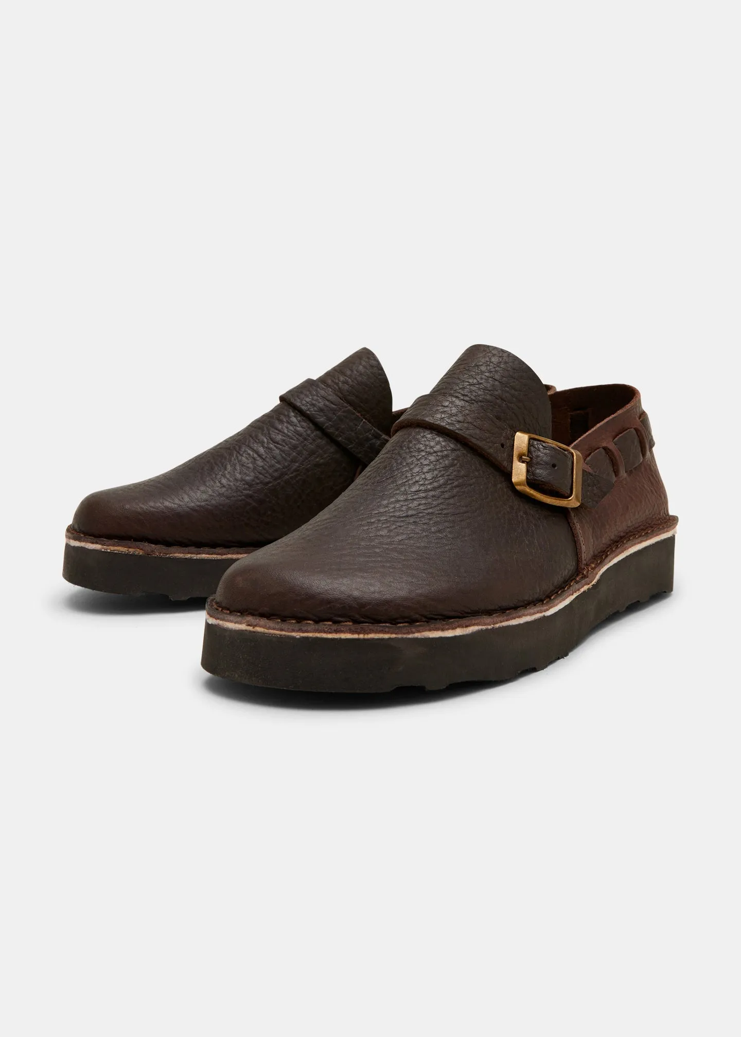 Corso II Women's Ostrich Leather Buckle Monk Shoe On EVA - Dark Brown sold by Yogi Footwear product image thumbnail 2