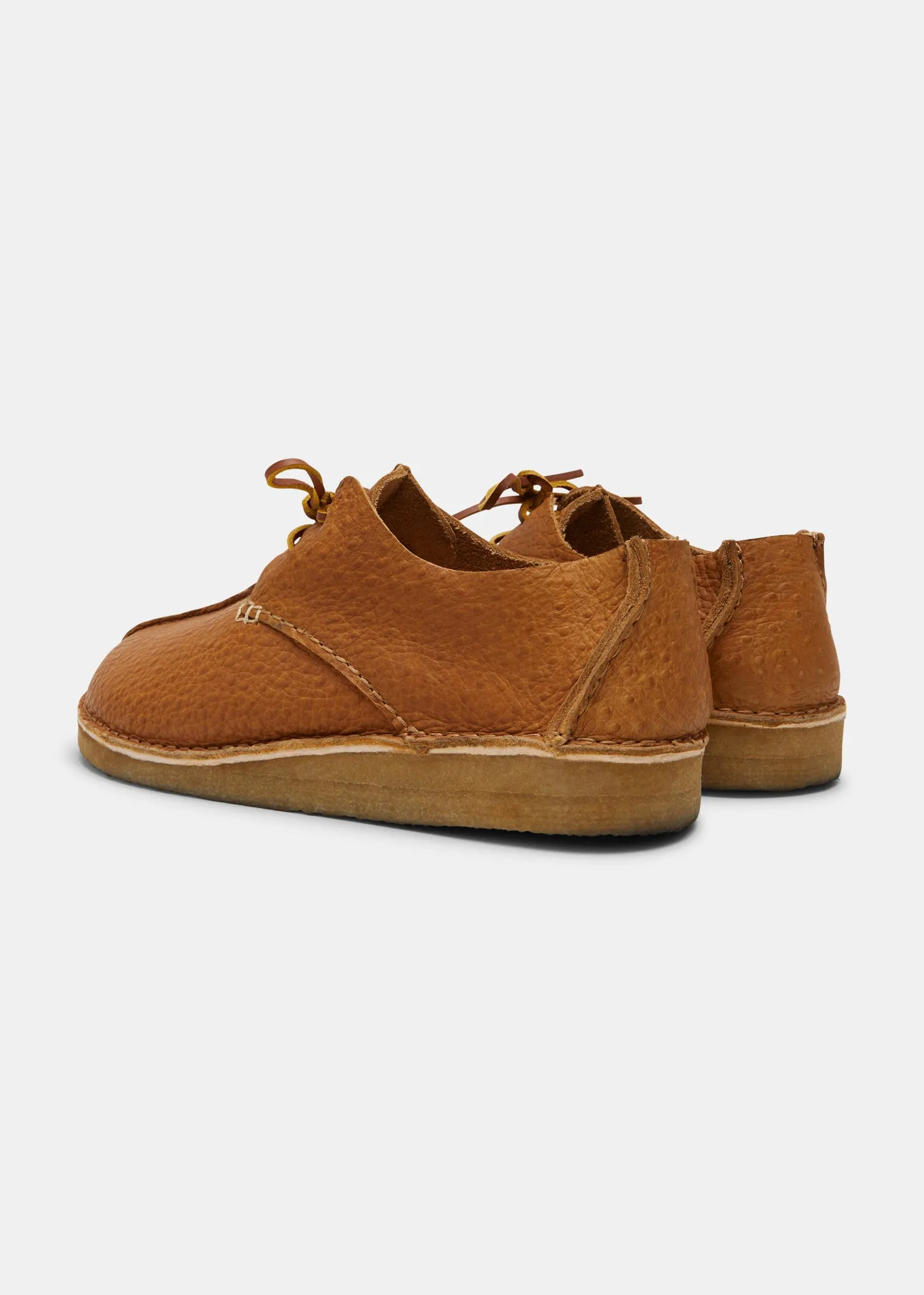 Caden Centre Seam Textured Ostrich Leather Shoe - Honey sold by Yogi Footwear product image thumbnail 4