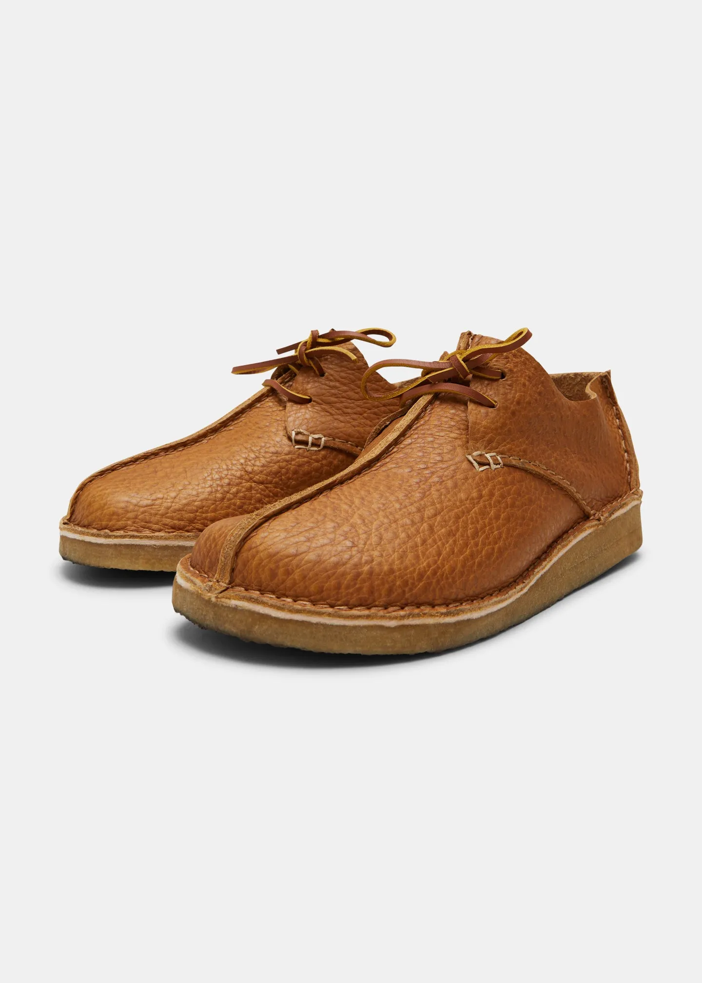 Caden Centre Seam Textured Ostrich Leather Shoe - Honey sold by Yogi Footwear product image thumbnail 2