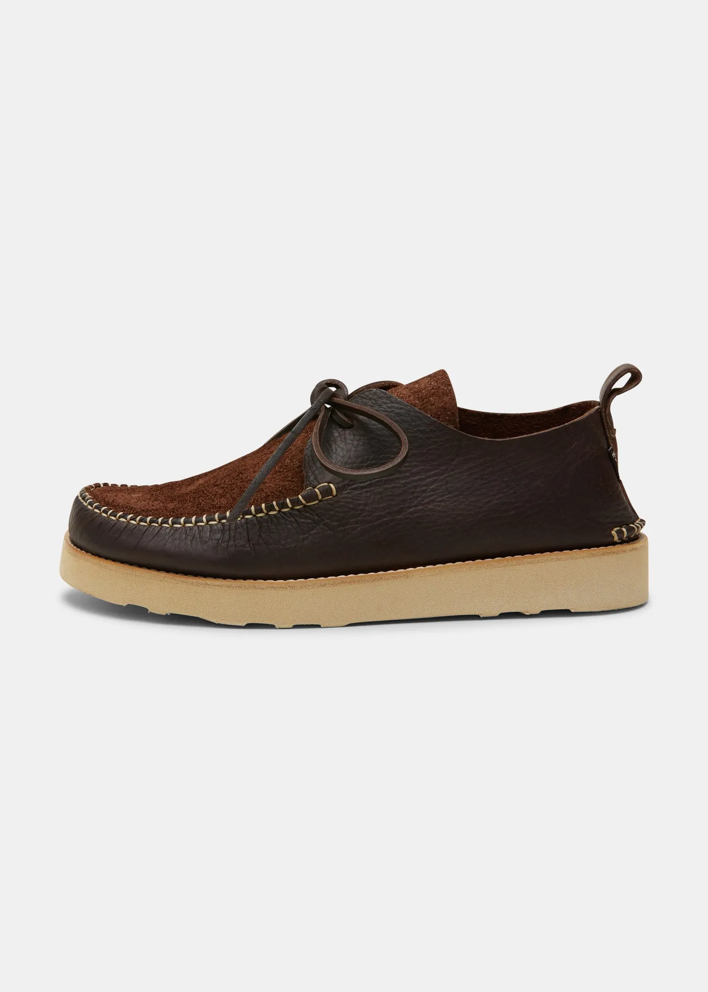Lawson III Reverse Tumbled Leather Moccasin Shoe On EVA Outsole - Dark Brown sold by Yogi Footwear