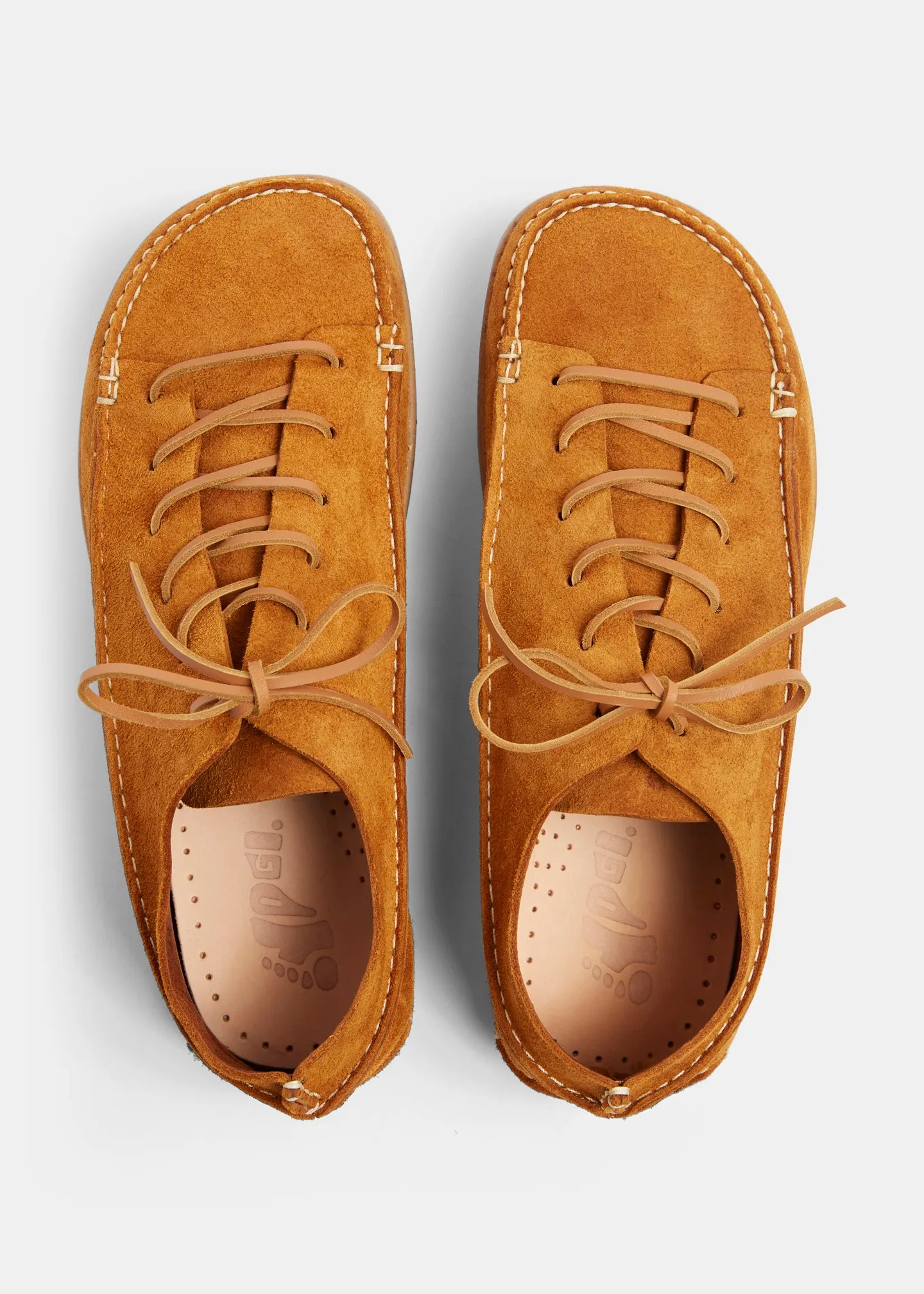 Finn Reverse Lace Up Shoe On Negative Heel - Chestnut Brown sold by Yogi Footwear product image thumbnail 3
