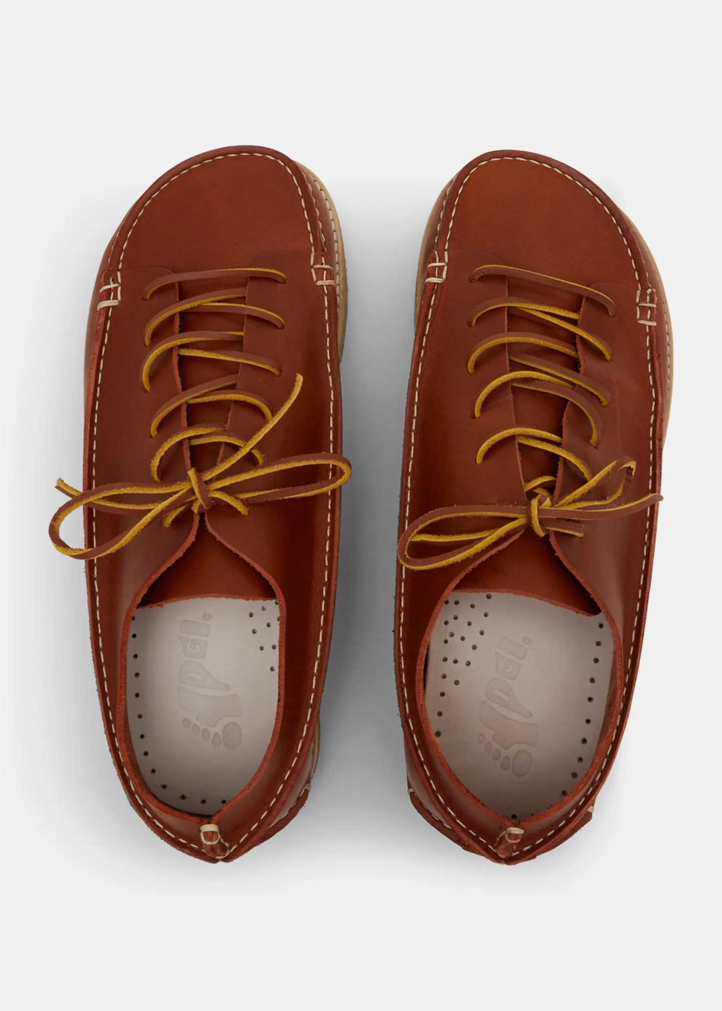 Finn Leather Lace Up Shoe On Crepe - Burnt Orange sold by Yogi Footwear product image thumbnail 3
