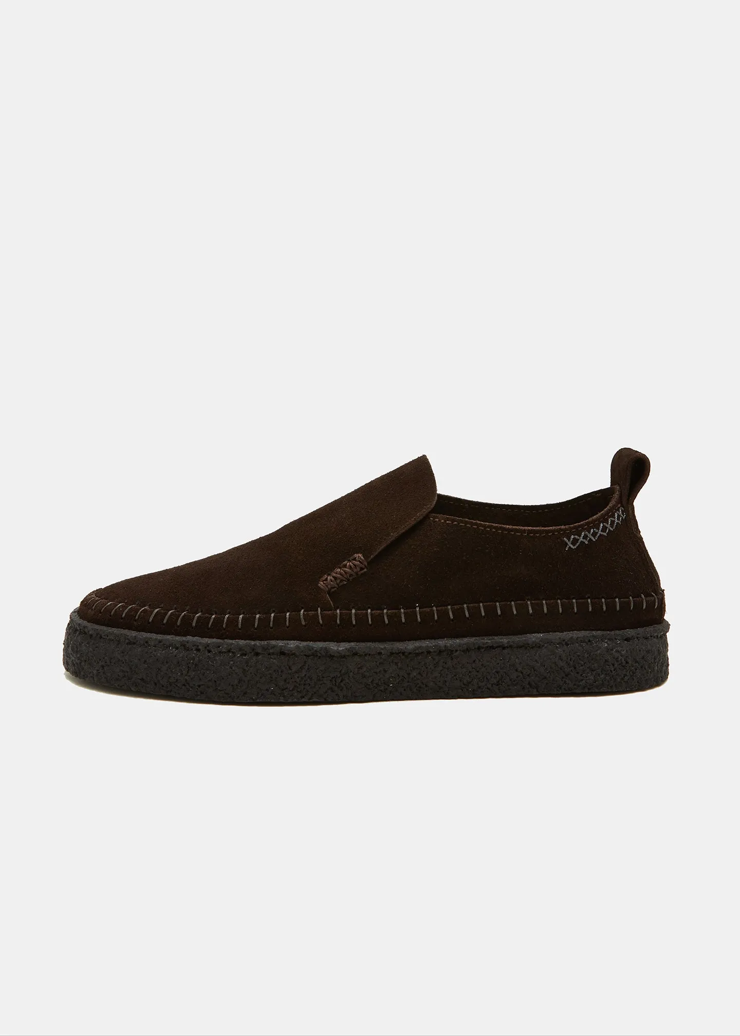 Yogi x Universal Works Hitch Low Loafer On Crepe - Dark Brown sold by Yogi Footwear