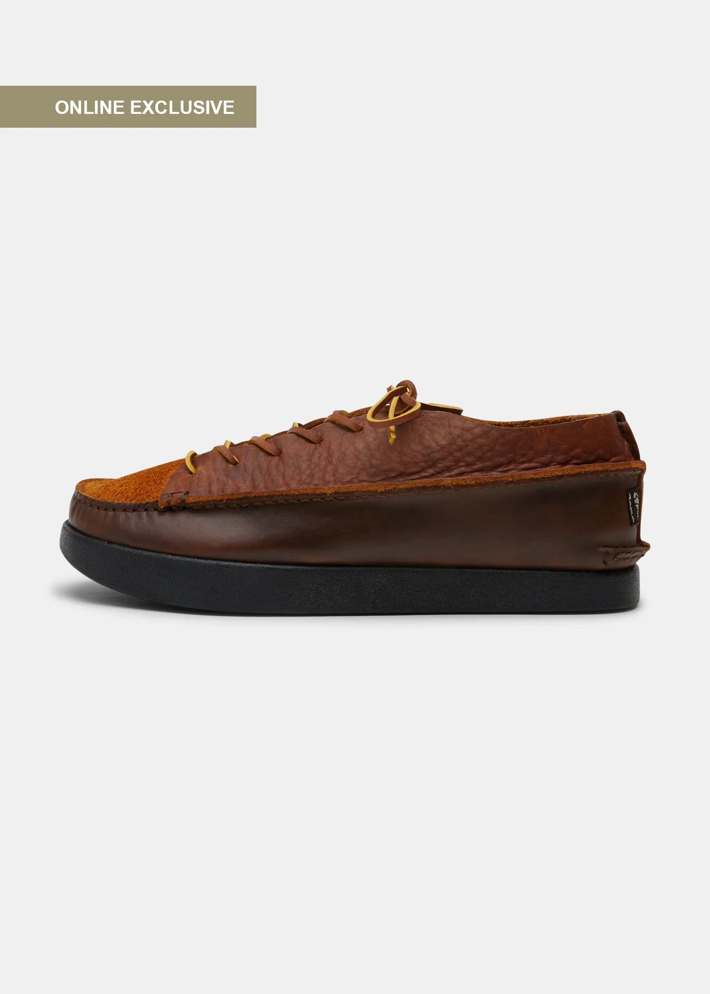 Finn Reverse Tumbled Leather Shoe On Negative Heel - Chestnut Brown sold by Yogi Footwear