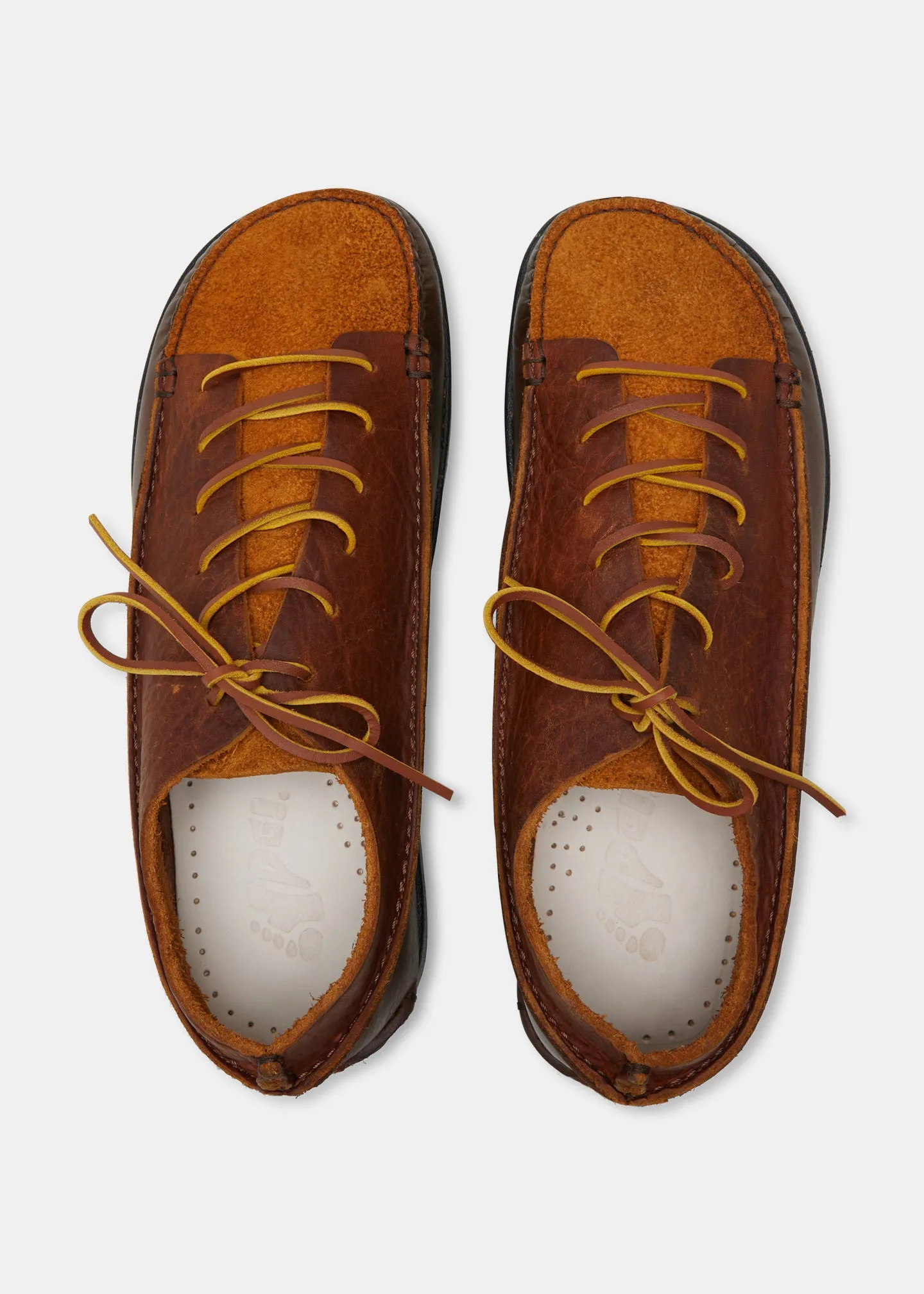 Finn Reverse Tumbled Leather Shoe On Negative Heel - Chestnut Brown sold by Yogi Footwear product image thumbnail 3