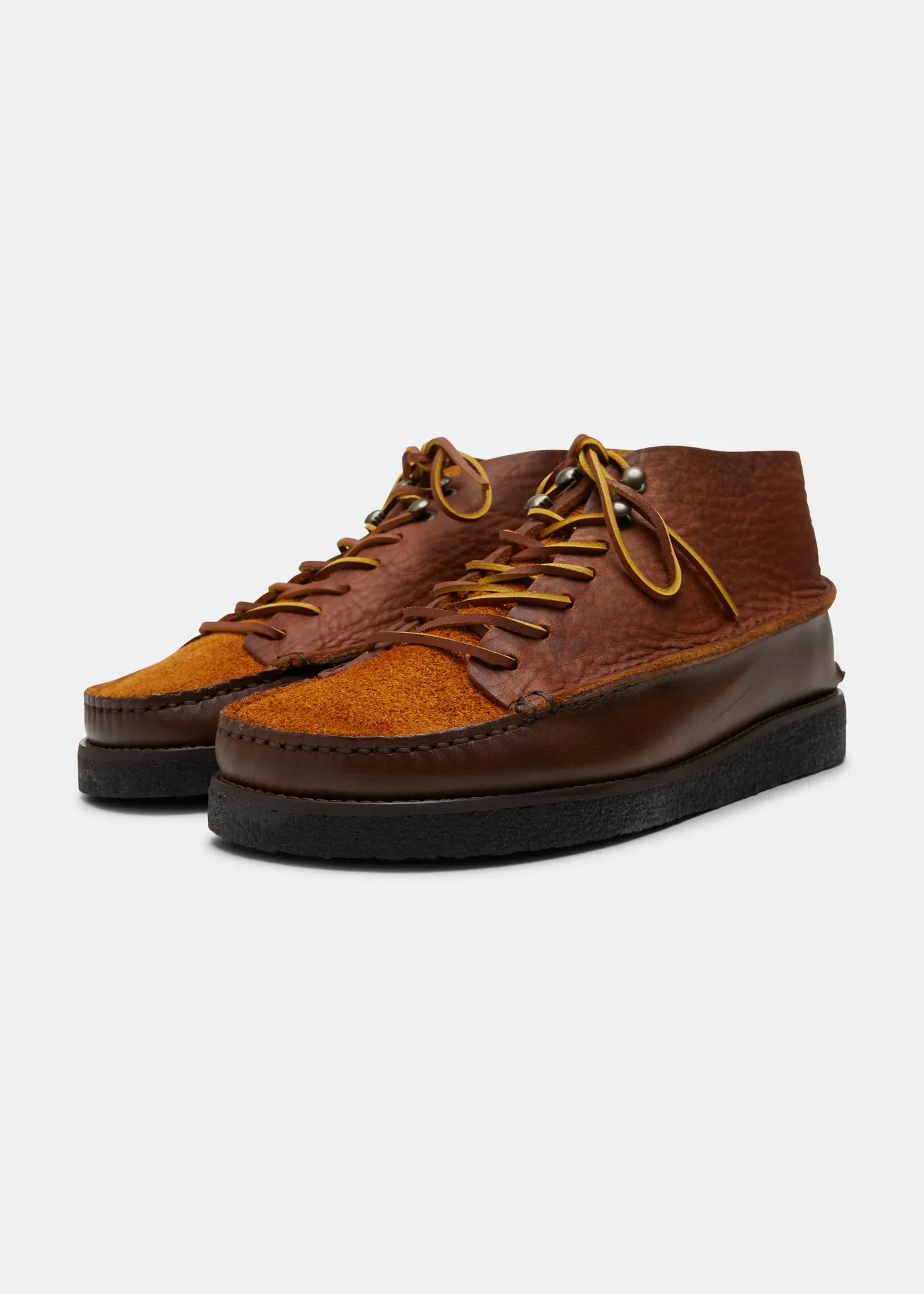 Fairfield Reverse Tumbled Leather Lace Hooks Boot On Crepe - Chestnut Brown sold by Yogi Footwear product image thumbnail 2