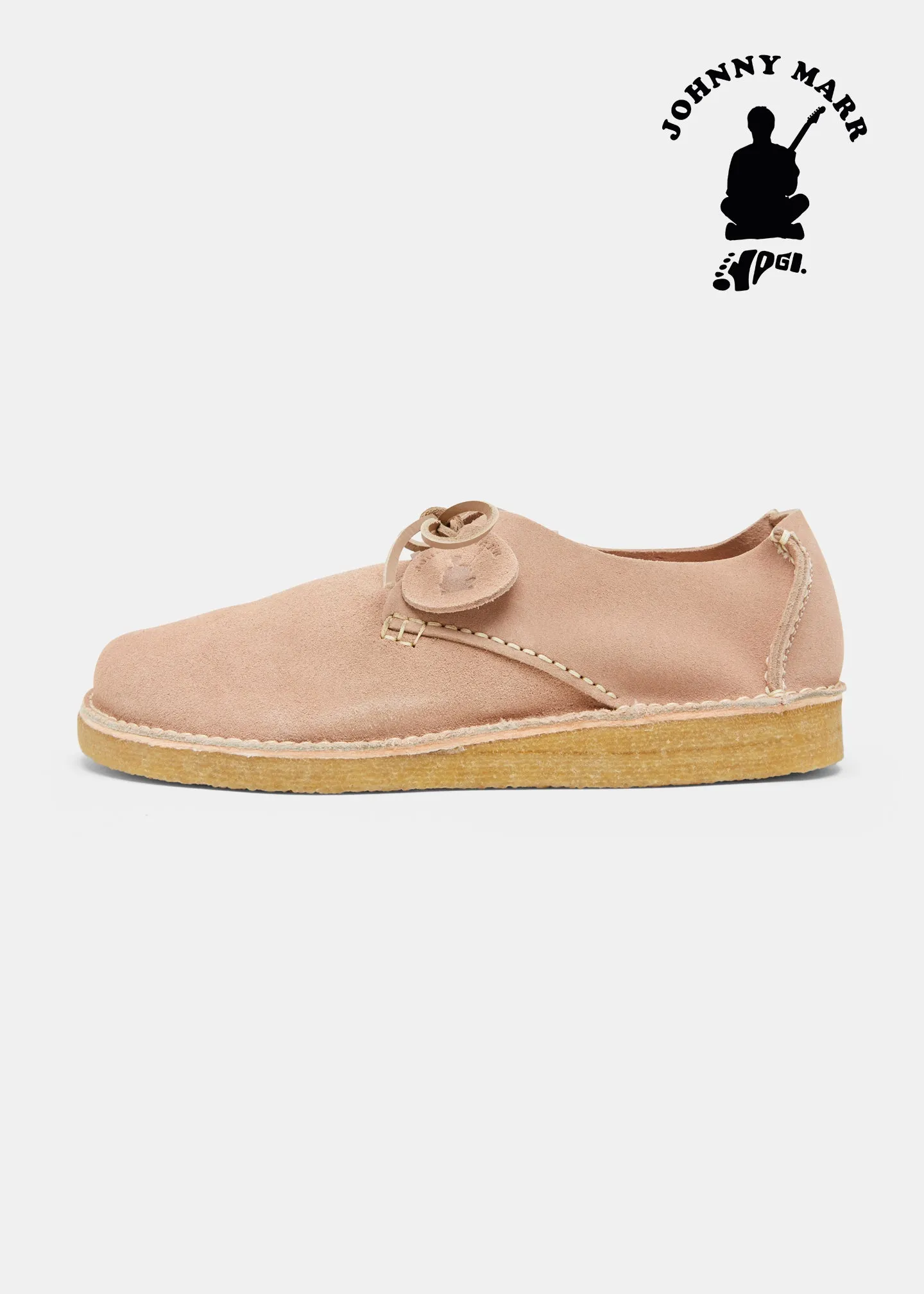 Johnny Marr Rishi Suede Shoe - Nude Pink sold by Yogi Footwear
