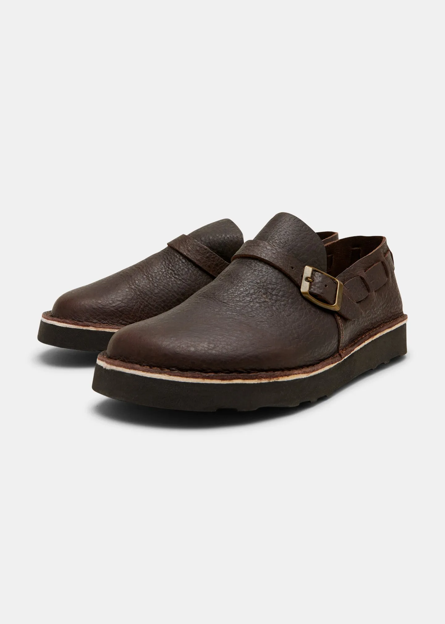 Corso II Ostrich Leather Buckle Monk Shoe On EVA - Dark Brown sold by Yogi Footwear product image thumbnail 2