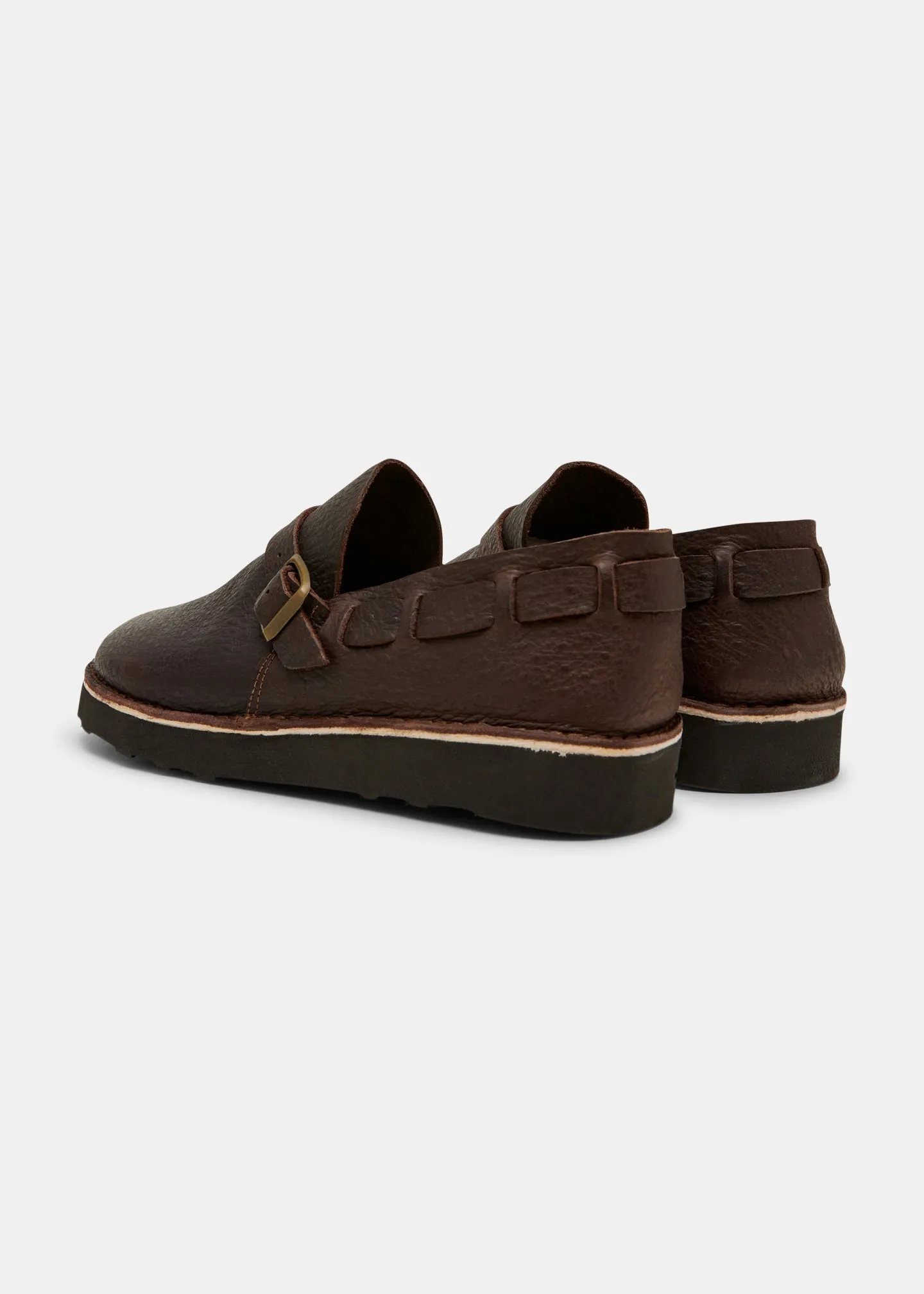 Corso II Ostrich Leather Buckle Monk Shoe On EVA - Dark Brown sold by Yogi Footwear product image thumbnail 4