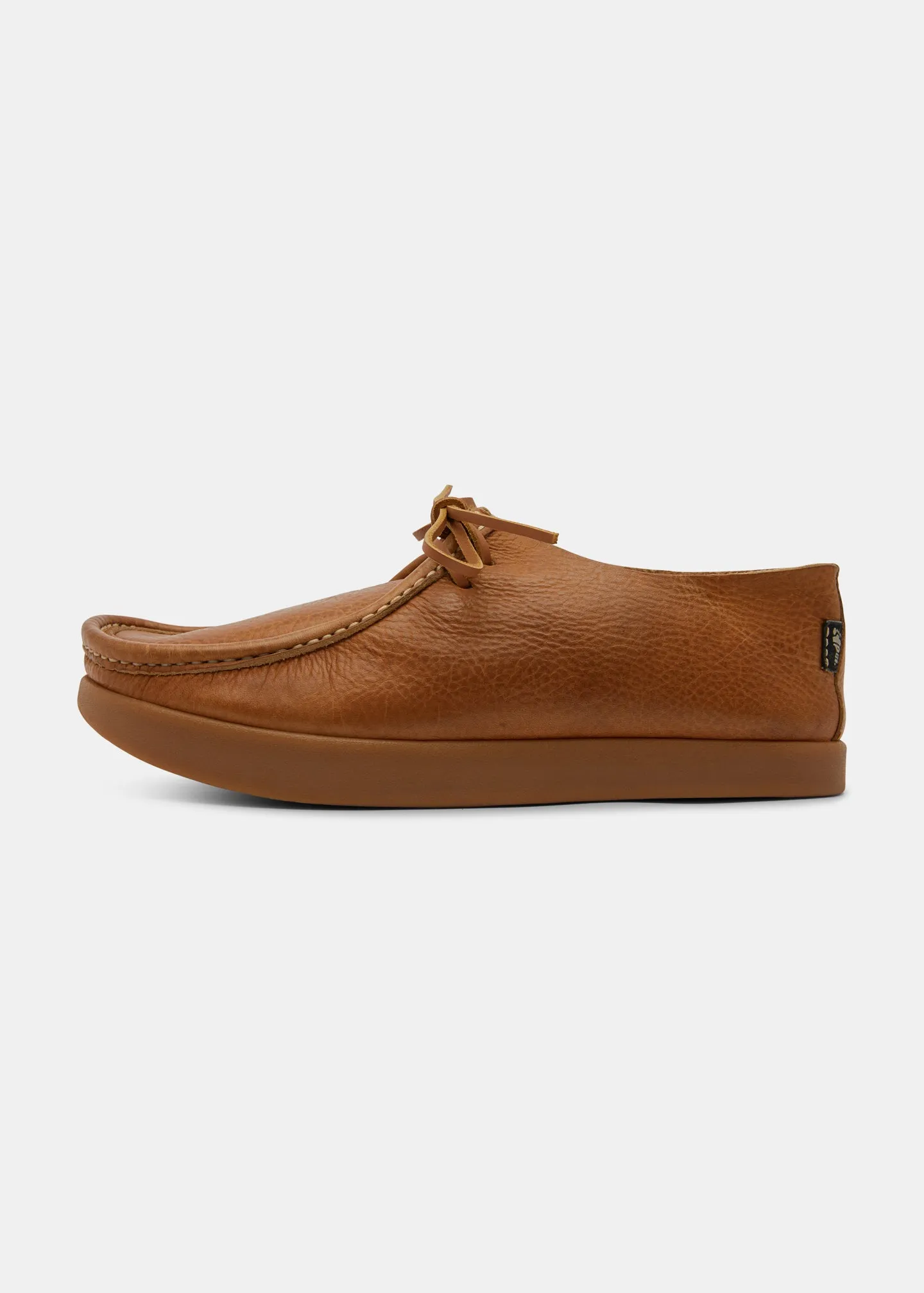 Willard Tumbled Leather Shoe on Negative Heel - Tan sold by Yogi Footwear