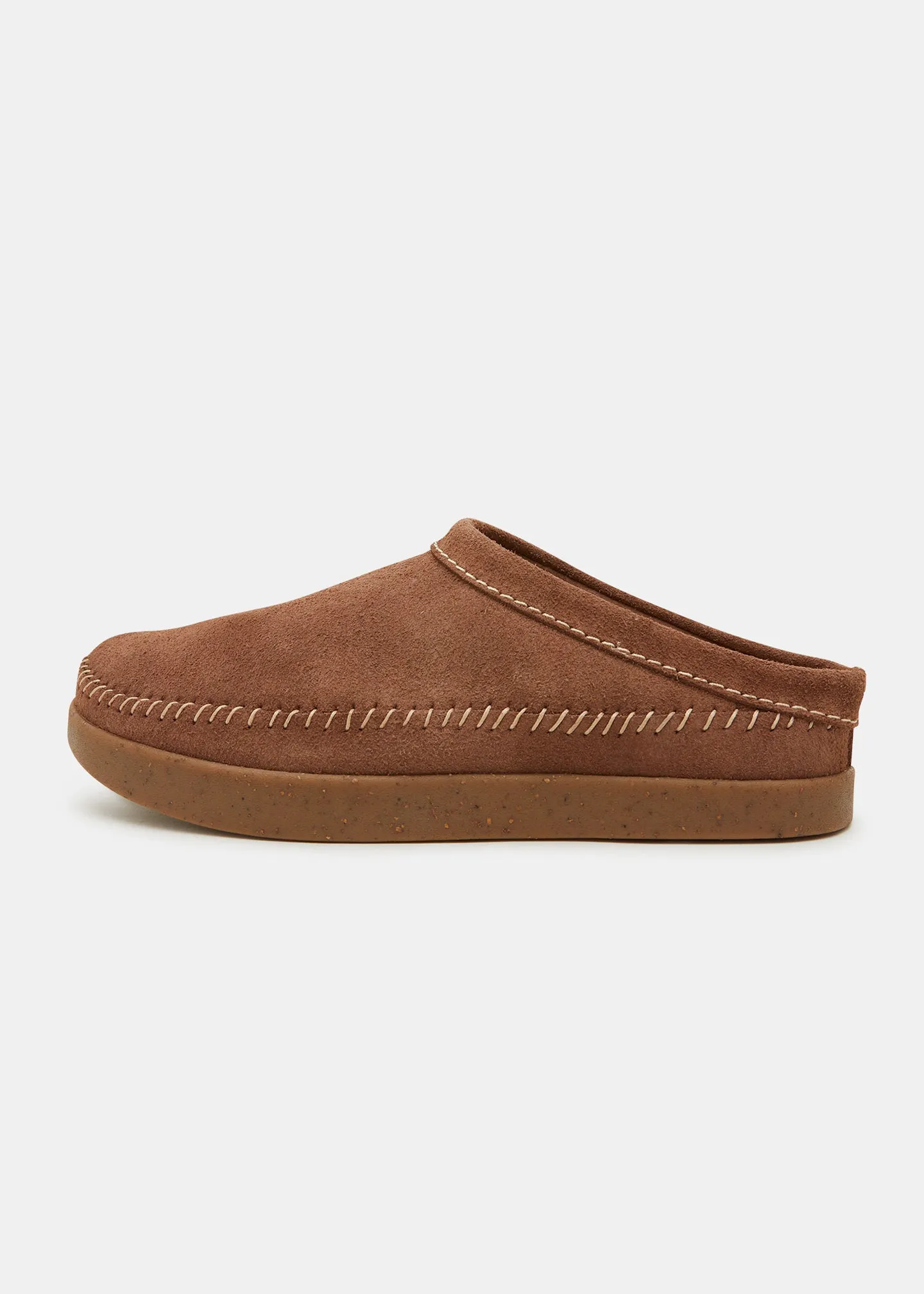 Floyd II Suede Mule On Negative Heel - Taupe sold by Yogi Footwear