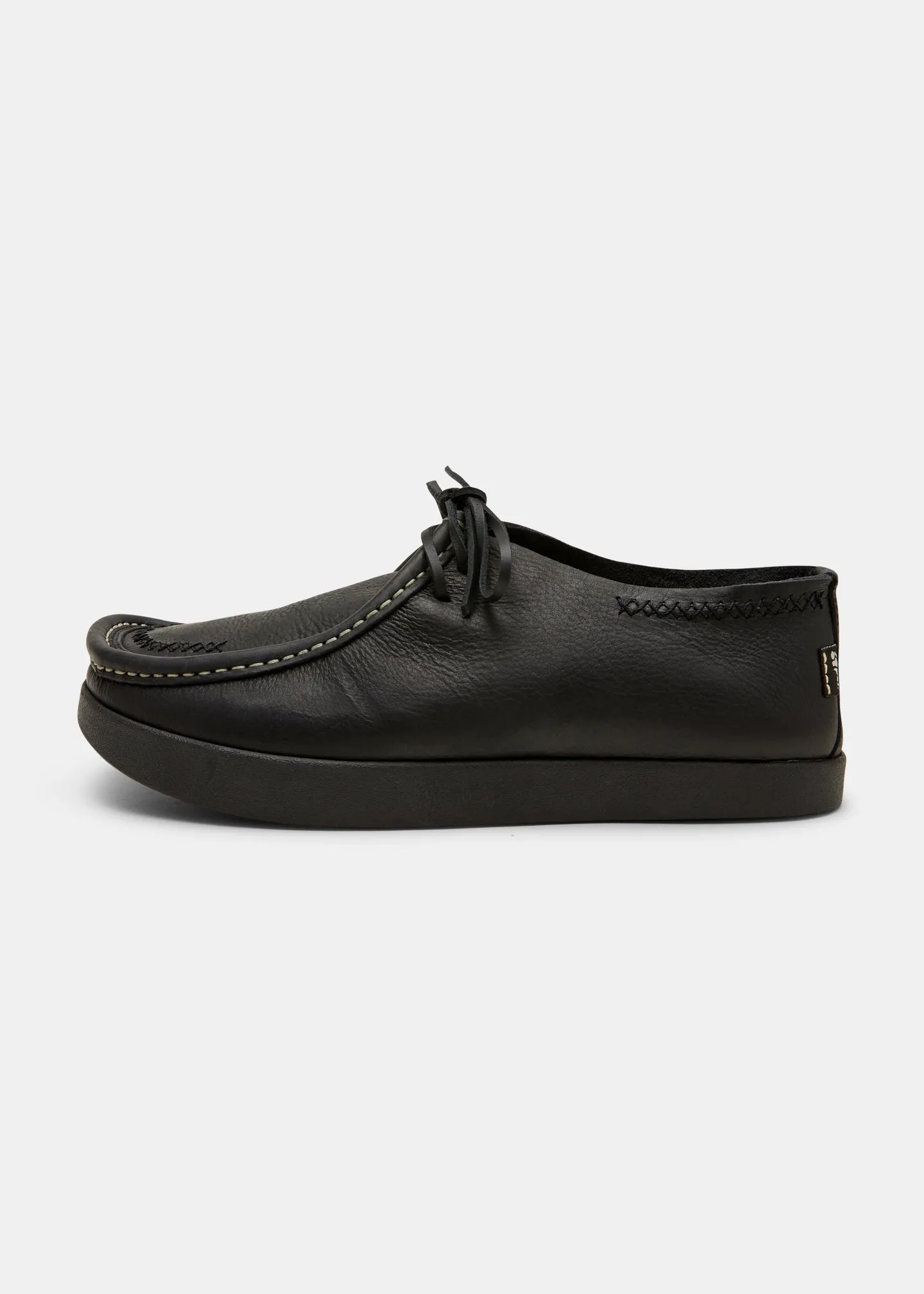 Willard Stitch Tumbled Leather Shoe - Black sold by Yogi Footwear