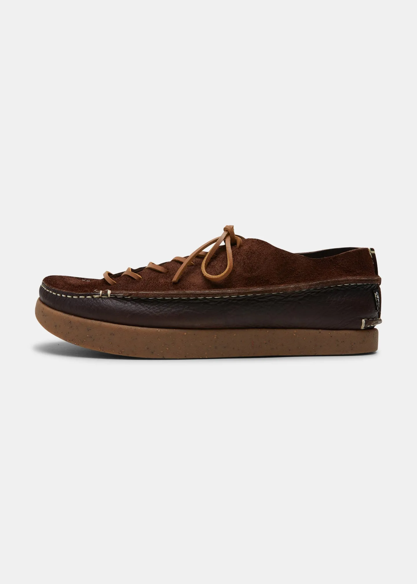 Finn Reverse Lace Up Shoe On Negative Heel - Dark Brown sold by Yogi Footwear