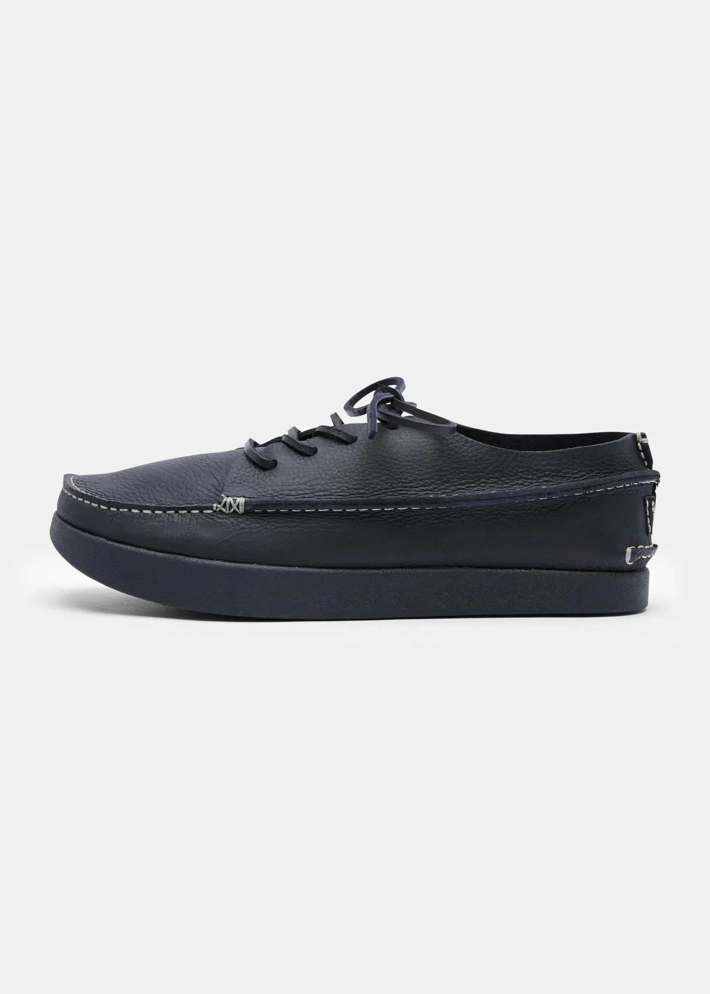 Finn II Leather Shoe On Negative Heel - Black Mono sold by Yogi Footwear