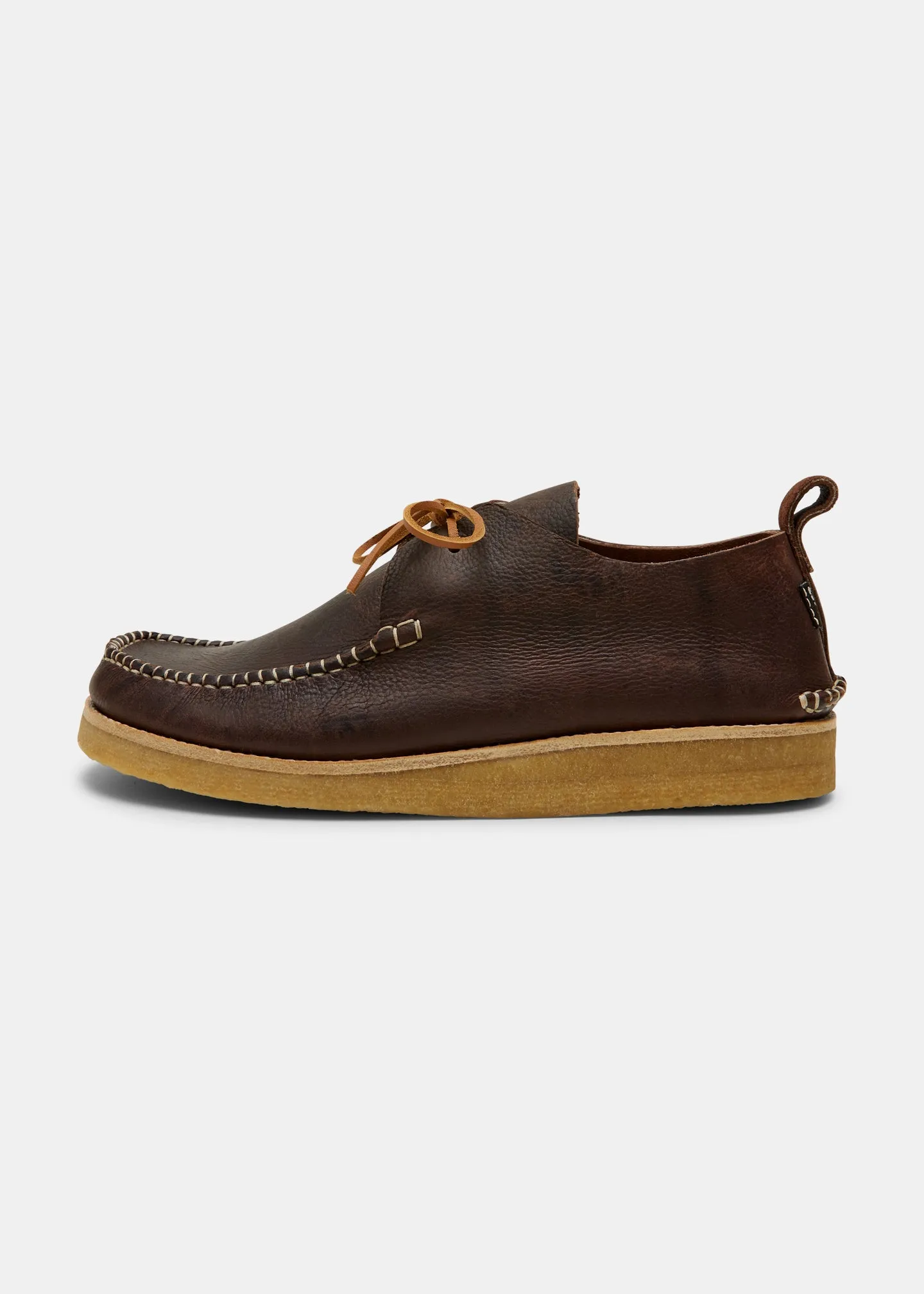 Lawson Leather Moccasin Shoe On Crepe Outsole - Dark Brown sold by Yogi Footwear