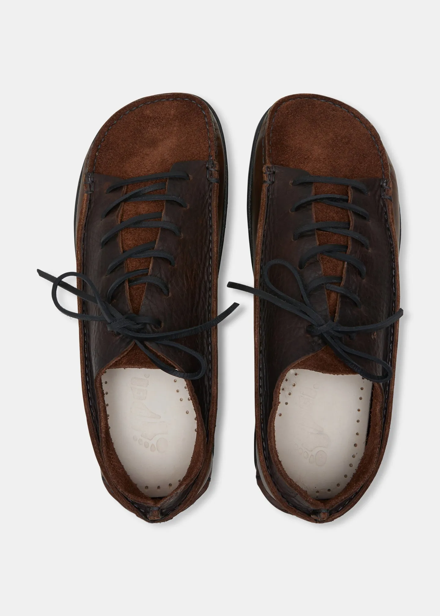 Finn Reverse Tumbled Leather Shoe On Negative Heel - Dark Brown sold by Yogi Footwear product image thumbnail 3