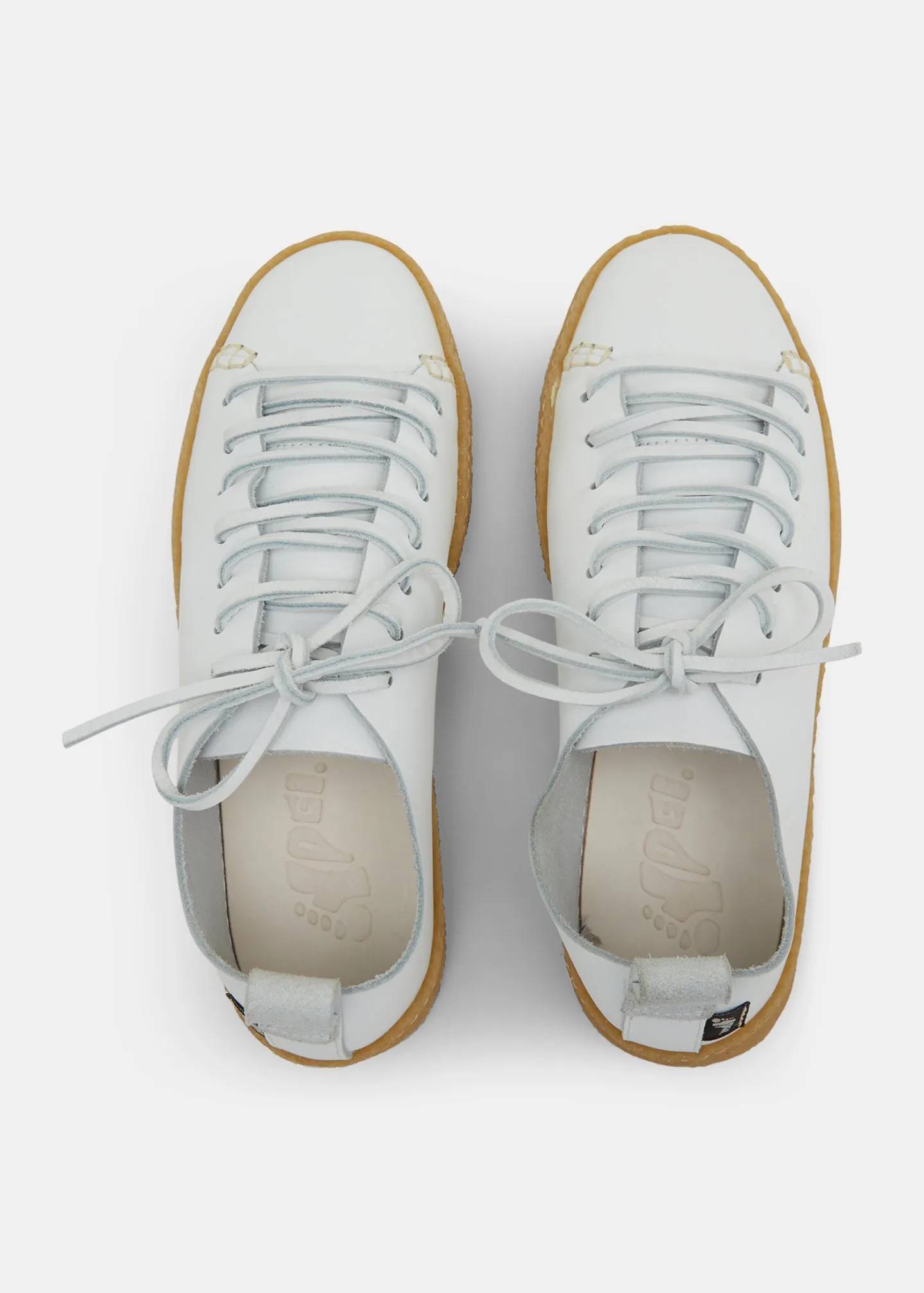 Rufus Womens Leather New Regular Fit Shoe - White sold by Yogi Footwear product image thumbnail 3