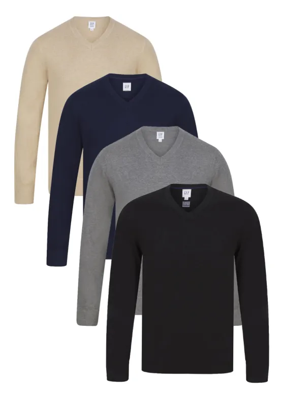 Ex GAP Mens V Neck Jumper Sweater Knitwear 4 Colours sold by Your Style Outlet
