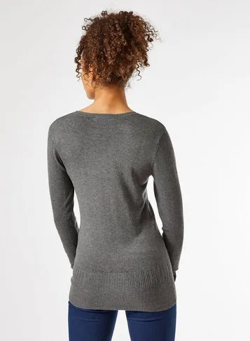 Ex Dorothy Perkins Pearl Cuff Crew Neck Jumper sold by Your Style Outlet product image thumbnail 3