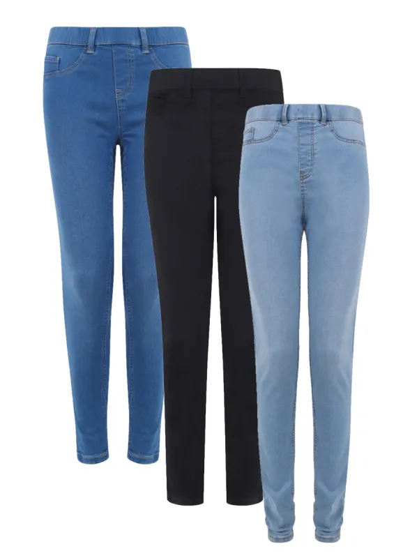 Ex Chainstore Blue Black Mixed Emilee Trouser Jeggings sold by Your Style Outlet
