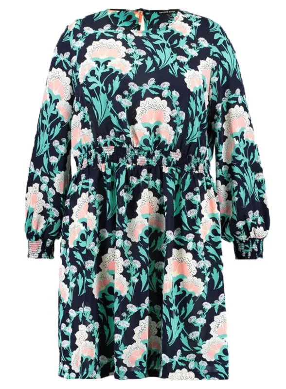 Ex Second Script Curve Floral Zia Smocked Dress sold by Your Style Outlet