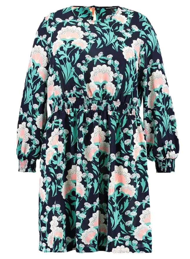 Ex Second Script Curve Floral Zia Smocked Dress sold by Your Style Outlet