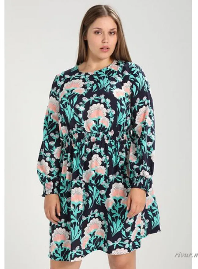 Ex Second Script Curve Floral Zia Smocked Dress sold by Your Style Outlet product image thumbnail 5