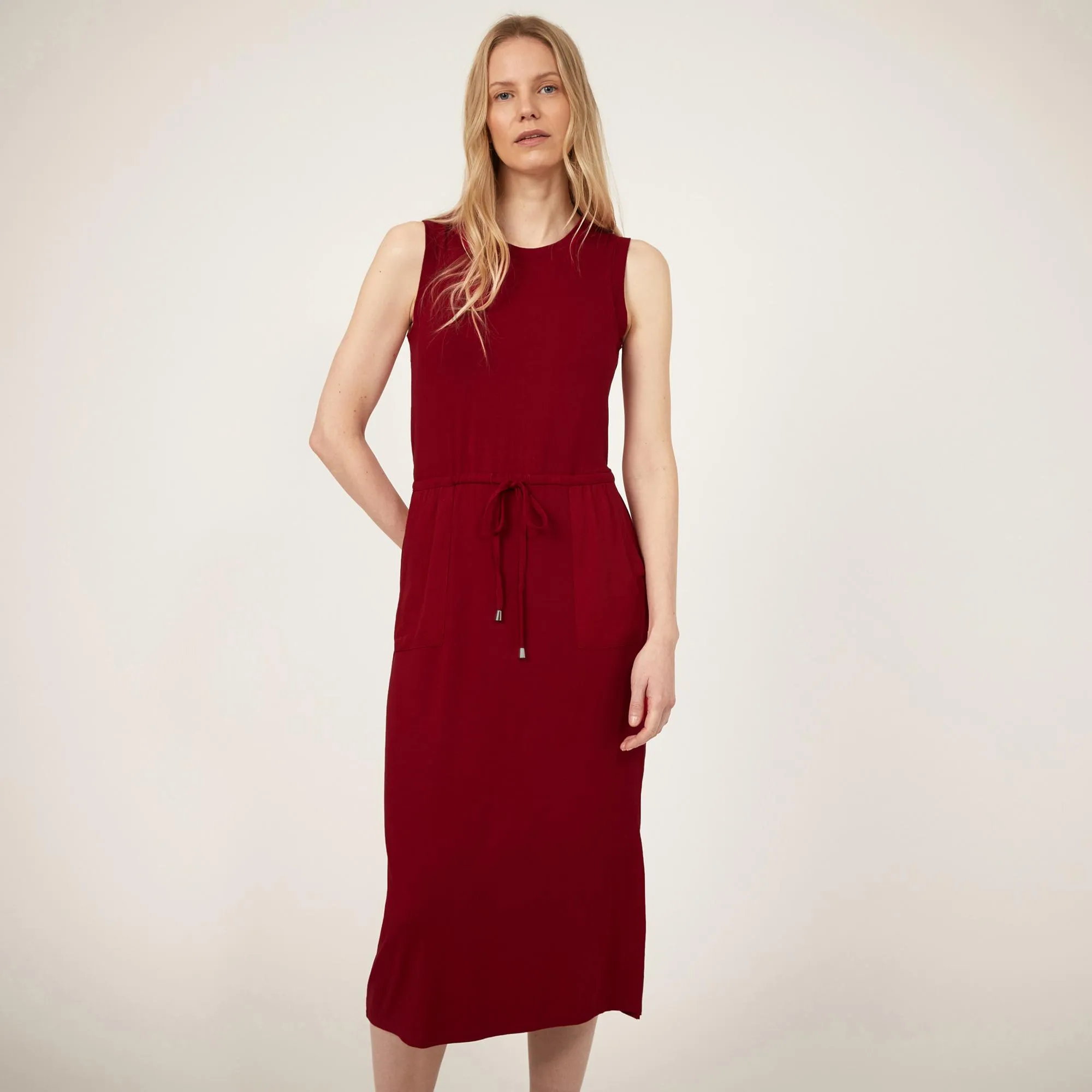 Red Utility Drawstring Midi Dress sold by Your Style Outlet product image thumbnail 2
