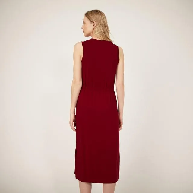 Red Utility Drawstring Midi Dress sold by Your Style Outlet product image thumbnail 4
