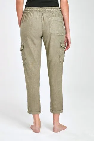 Ex Highstreet Linen Cargo Trousers Jogger 4 Colours sold by Your Style Outlet product image thumbnail 3