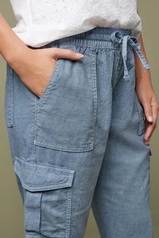 Ex Highstreet Linen Cargo Trousers Jogger 4 Colours sold by Your Style Outlet product image thumbnail 5