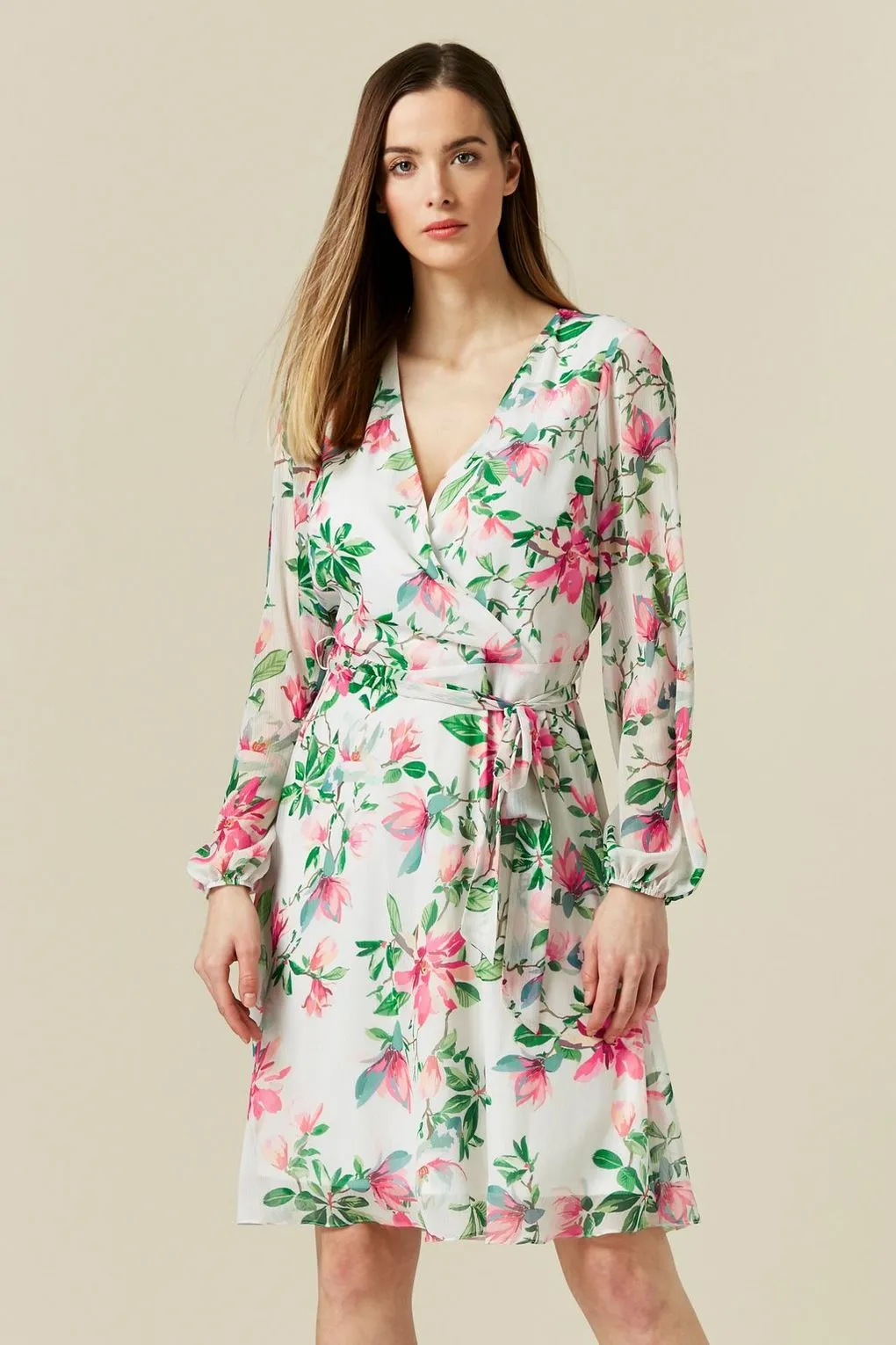 Ex Wallis White Floral Print Tie Front Dress sold by Your Style Outlet product image thumbnail 4