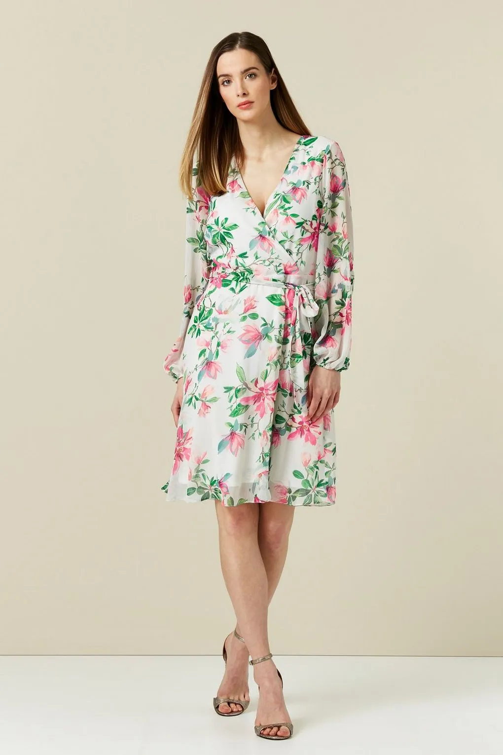 Ex Wallis White Floral Print Tie Front Dress sold by Your Style Outlet product image thumbnail 3