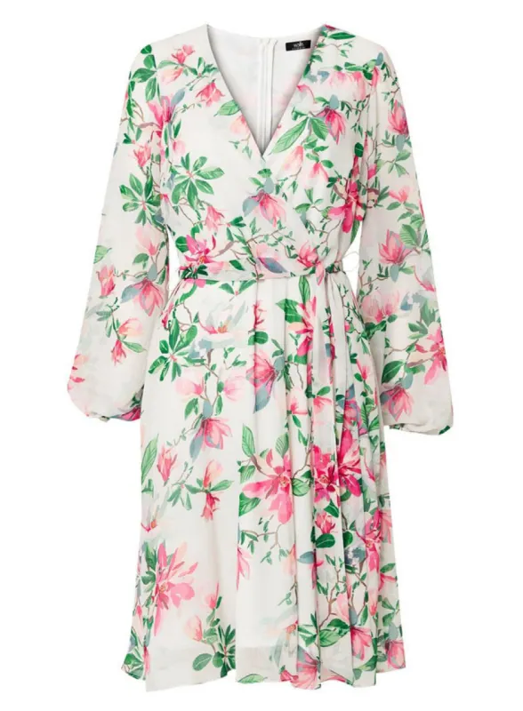 Ex Wallis White Floral Print Tie Front Dress sold by Your Style Outlet