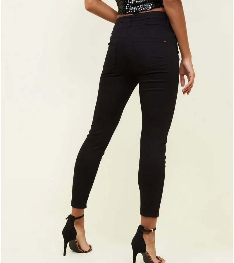 Ex Chainstore Yazmin Black 4 Button High waist skinny Jeans sold by Your Style Outlet product image thumbnail 2