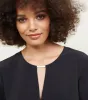 Ex Chainstore Black Metal Trim Choker Neck Sleeveless Top sold by Your Style Outlet