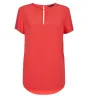 Ex Chainstore Red Metal Trim Choker Neck Sleeveless Top sold by Your Style Outlet