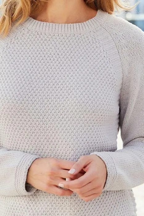 Ex Bon Marche Textured Pale Lilac Knitwear Jumper sold by Your Style Outlet product image thumbnail 3