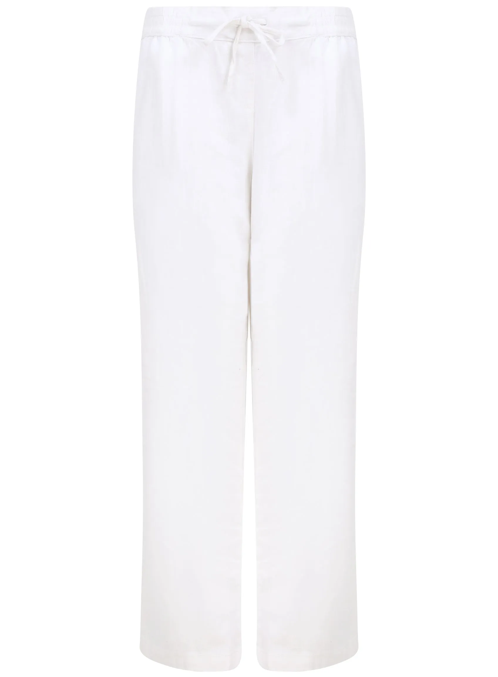 Ladies Linen Blend Tie Belt Straight Leg Trouser 3 Colour sold by Your Style Outlet product image thumbnail 2