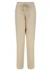 Ladies Linen Blend Tie Belt Straight Leg Trouser 2 Colour sold by Your Style Outlet